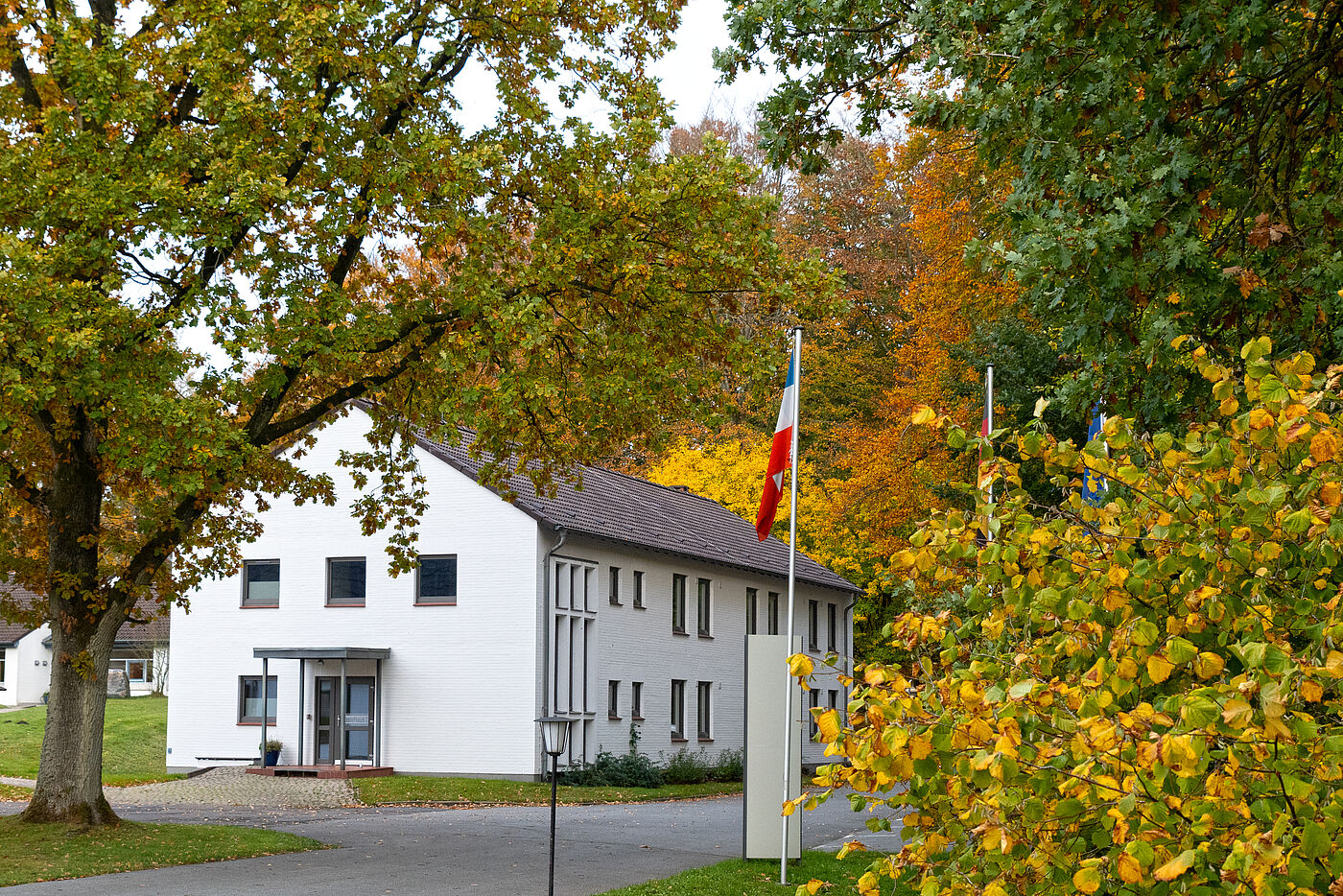 Ein Gästehaus von außen.